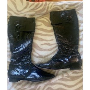 Kate Spade Black Patent Leather Boots